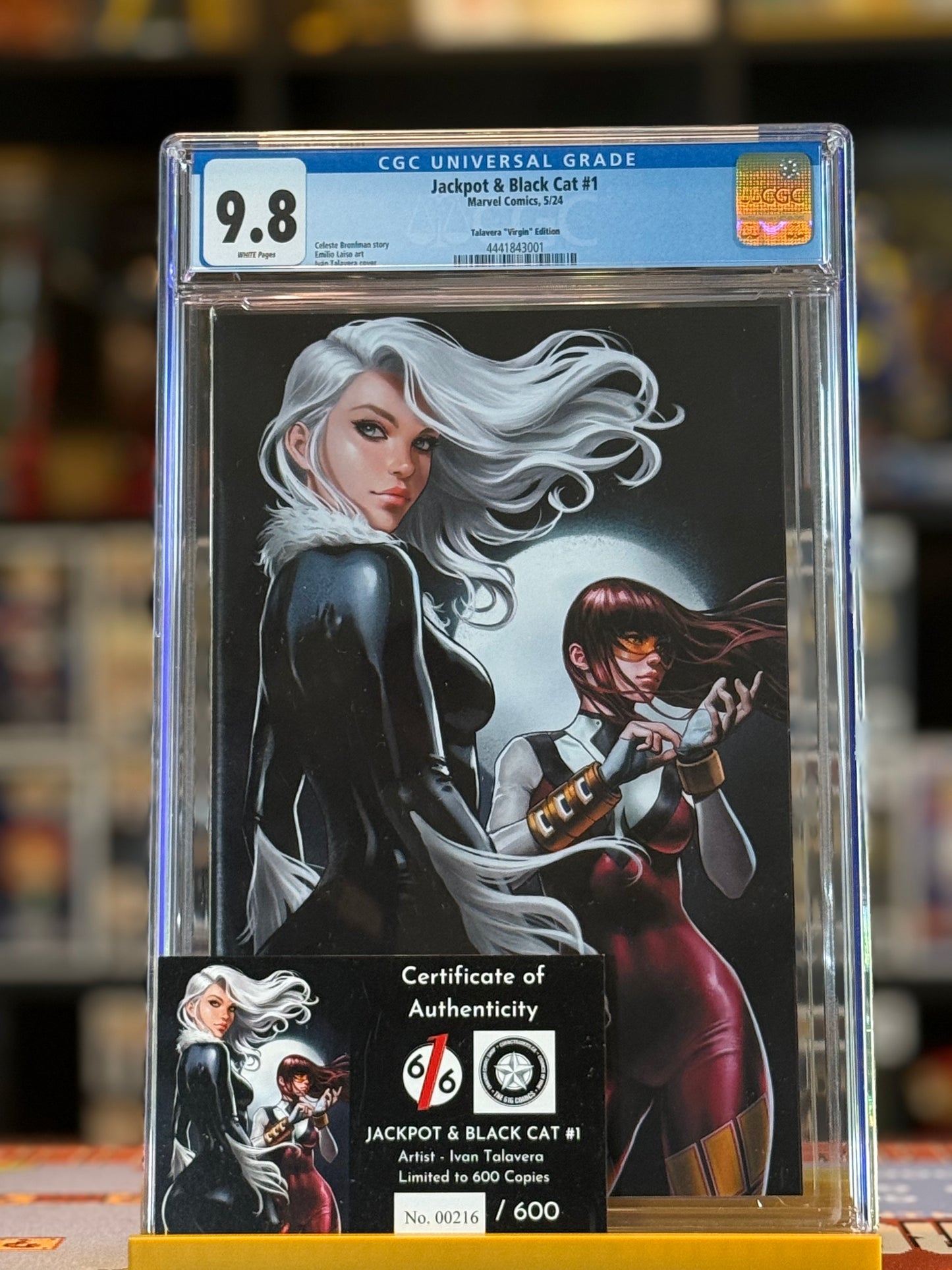 Jackpot & Black Cat #1 CGC 9.8 Virgin Variant | Ivan Talavera Exclusive Limited 600 | Marvel 2024 COA