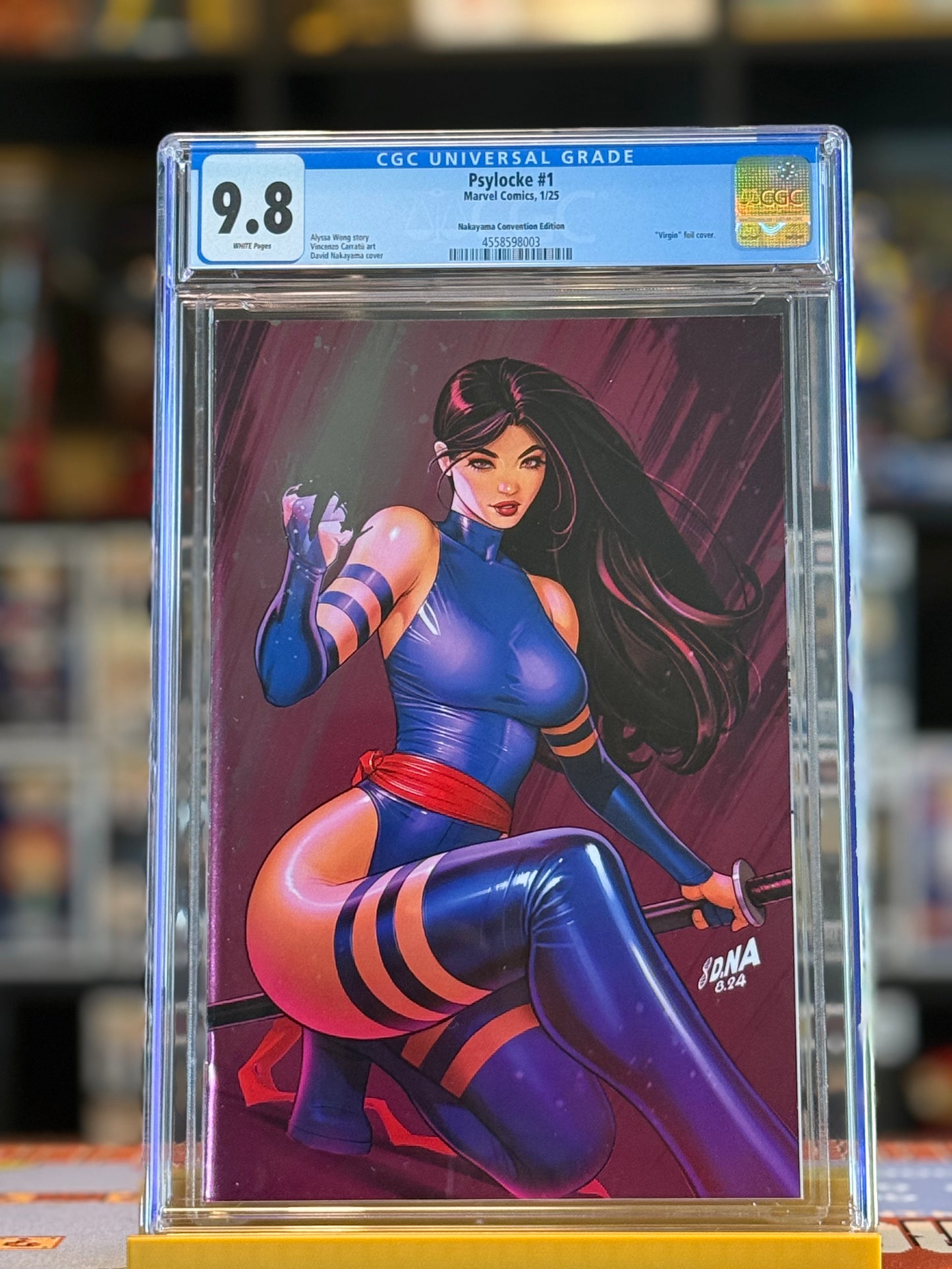 Psylocke #1 – Foil Virgin Exclusive Variant by David Nakayama | CGC 9.8