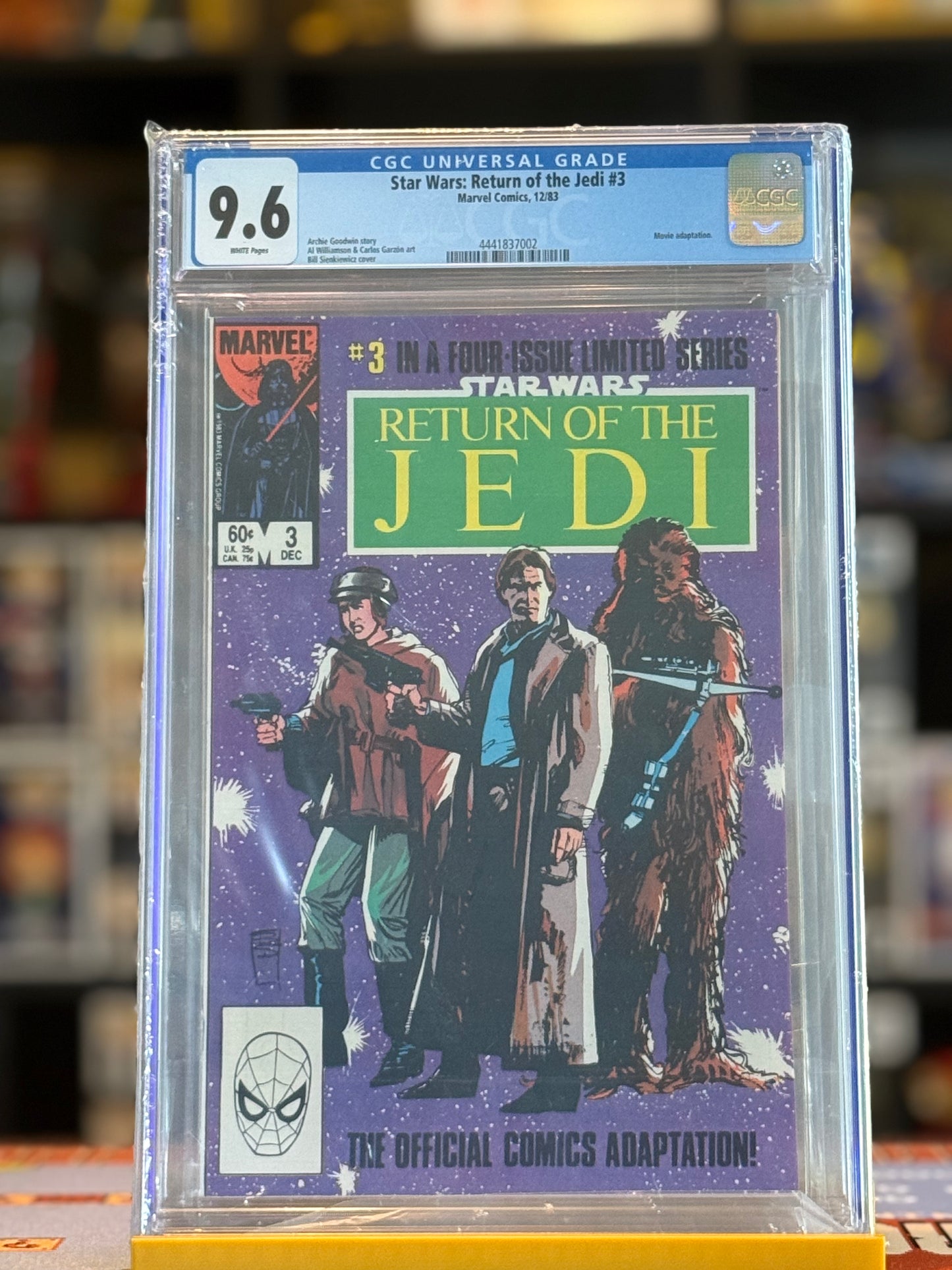 Star Wars: Return of the Jedi #3 CGC 9.6 - 1st Appearance of Mon Mothma & Admiral Ackbar - Marvel Comics 1983