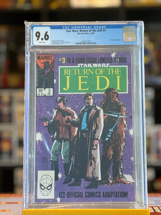 Star Wars: Return of the Jedi #3 CGC 9.6 - 1st Appearance of Mon Mothma & Admiral Ackbar - Marvel Comics 1983