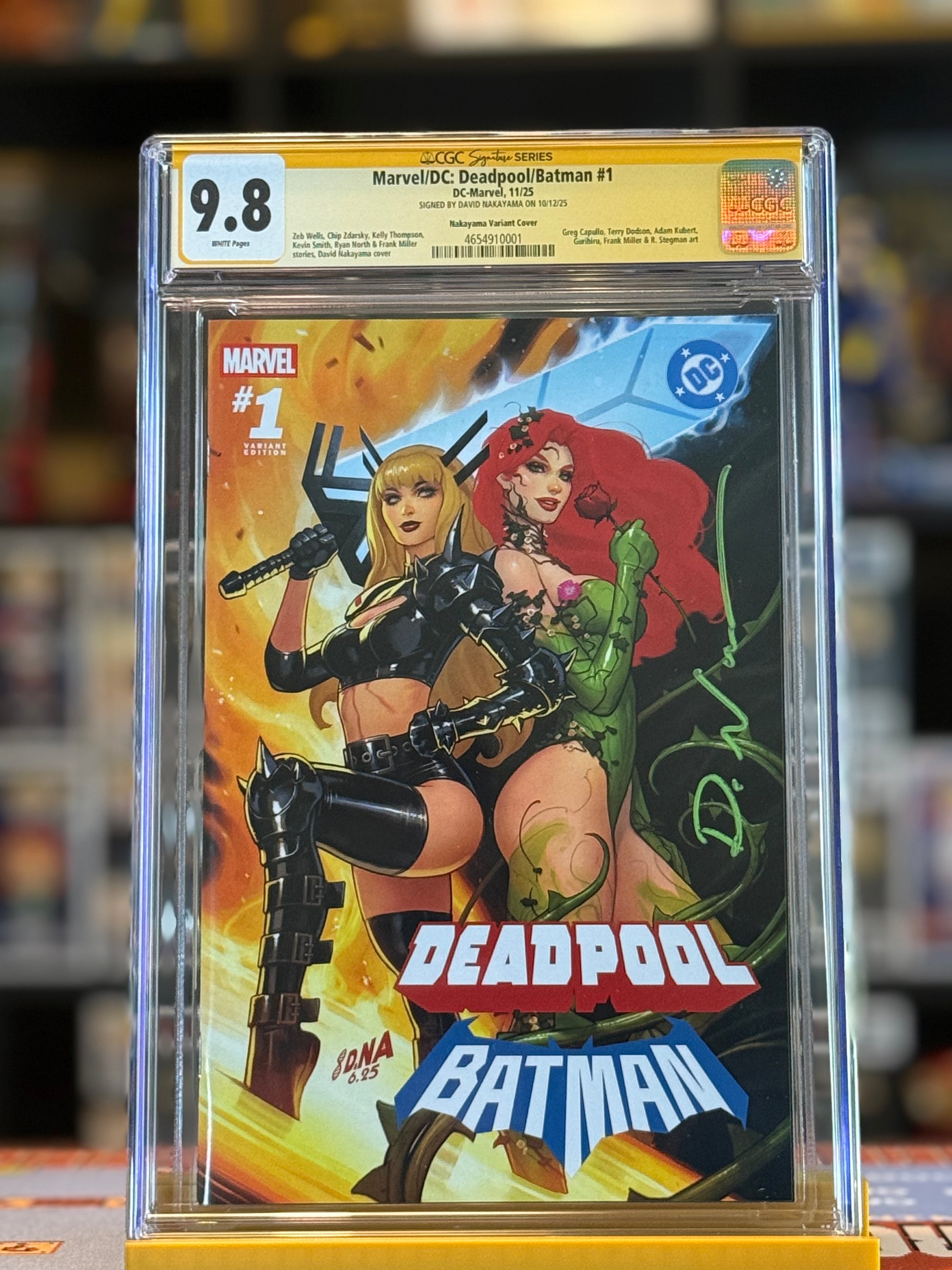 Deadpool/Batman #1 NYCC 2025 David Nakayama Virgin Variant featuring Magik and Poison Ivy – Limited Edition Cover.