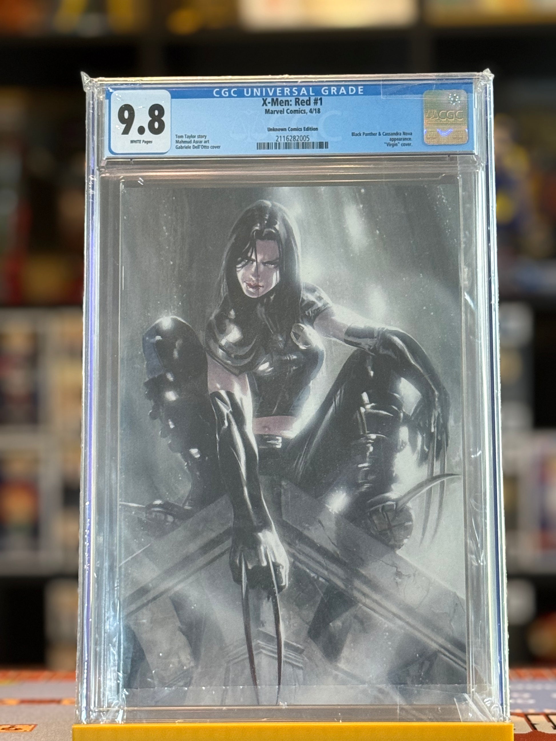X-Men Red #1 Dell'Otto Virgin Variant CGC 9.8 slab featuring X-23 on exclusive 2018 Marvel cover