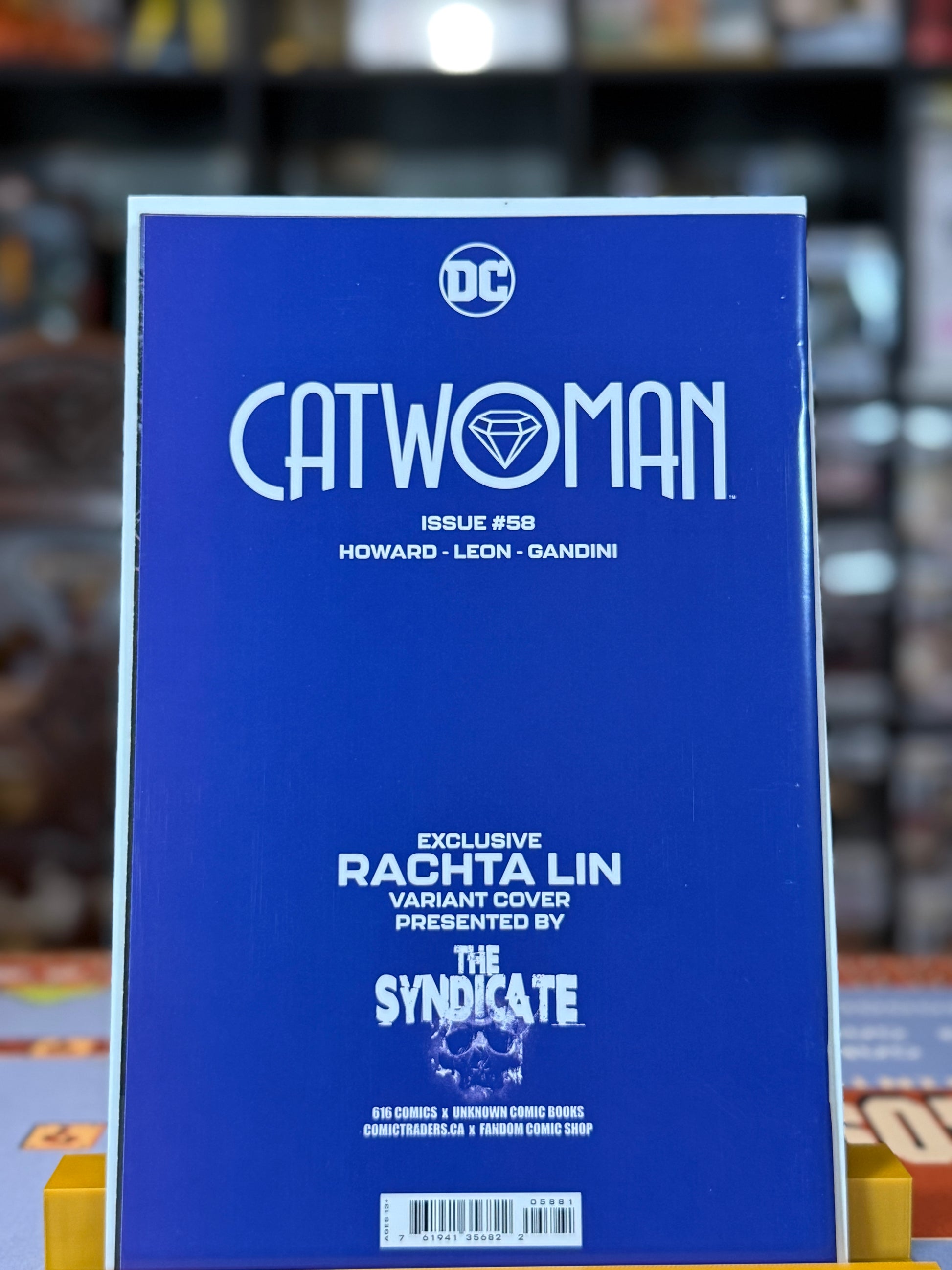 Catwoman #58 Rachta Lin Variant Cover featuring the penultimate chapter of Gotham War. Key DC Comics issue with Selina Kyle and Red Hood. Available at 4MComics.com.
