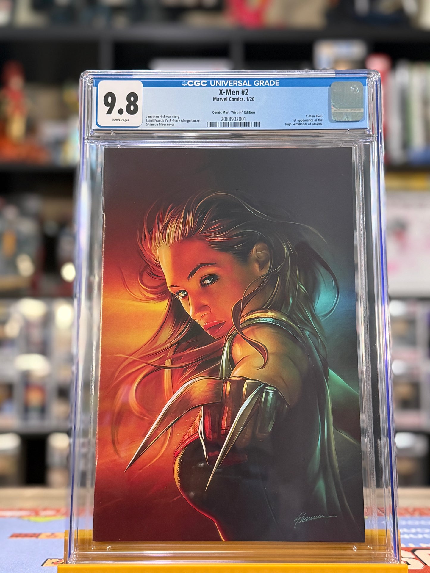 X-Men #2 Shannon Maer Virgin Variant CGC 9.8 — X-23 cover, Marvel Comics slabbed collectible.