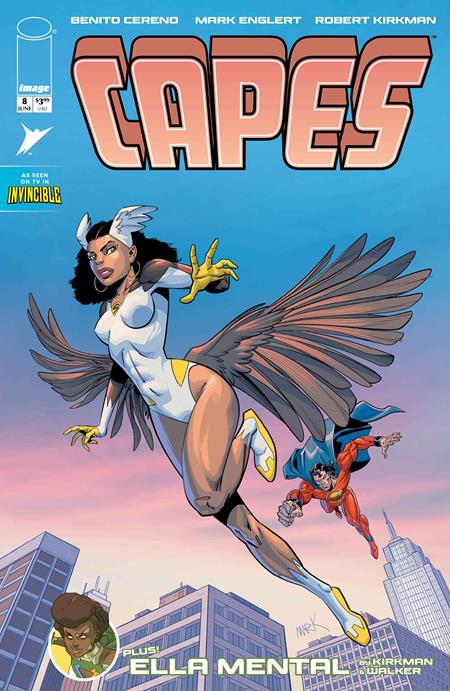Invincible Universe Capes #8 CVR A by Mark Englert featuring the CAPES superhero team in a personal murder mystery adventure set within the Invincible Universe from Image Comics.