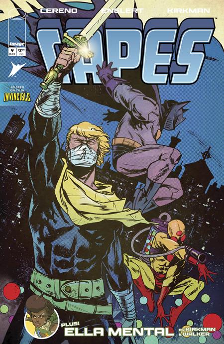 Invincible Universe: Capes #9 CVR E Sanford Greene Connecting Variant featuring Bolt, Superball, and a connecting cover design from the Invincible Universe by Image Comics.