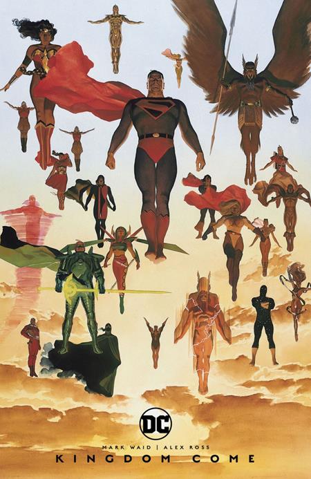 Kingdom Come TP Black Label cover featuring Superman and the Justice League in Alex Ross’s iconic painted artwork from the award-winning DC Comics graphic novel.