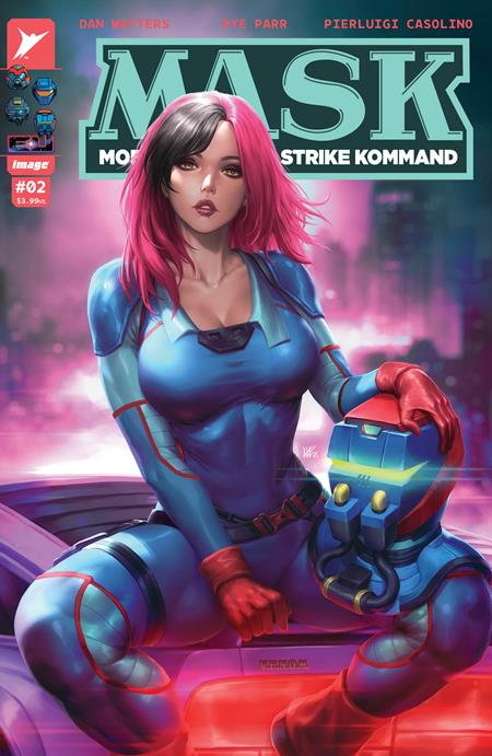 M.A.S.K. #2 CVR B Kendrick Kunkka Lim Variant featuring Matt Trakker and the newest M.A.S.K. recruits battling V.E.N.O.M. in the Energon Universe with cover artwork by Kendrick Kunkka Lim.