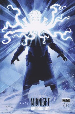 Midnight Fantastic Four #1 Cover D E.M. Gist Midnight Horror Homage Variant featuring dark horror-themed Fantastic Four artwork for Marvel Comics.