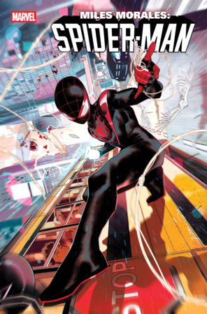 Miles Morales: Spider-Man #1 cover by Simone Di Meo featuring Miles Morales beginning an exciting new era as Spider-Man while protecting Brooklyn and his family in Marvel Comics.