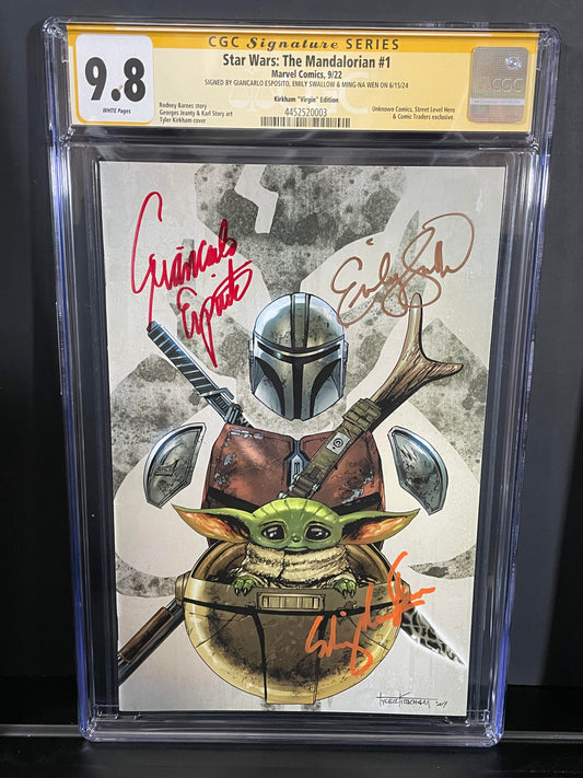 Star Wars: The Mandalorian - CGC 9.8 Signature Series - 3x Signed - Virgin Exclusive