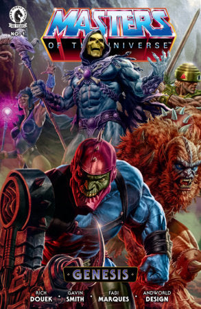 Masters of the Universe: Genesis #1 CVR B Lee Bermejo Variant featuring premium cover artwork by Lee Bermejo showcasing Skeletor's origin in the world of Eternia.