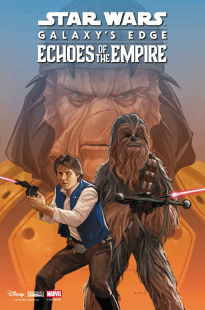 Star Wars: Galaxy's Edge – Echoes of the Empire #4 cover by Phil Noto featuring Han Solo and Chewbacca returning to Batuu for the thrilling finale of the Marvel Comics limited series.