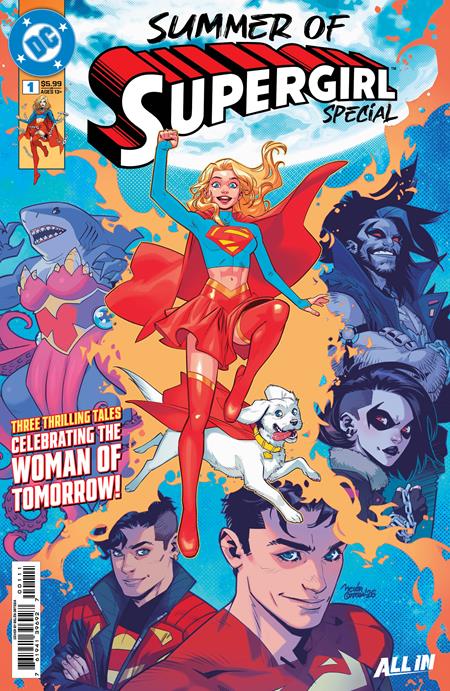 Summer of Supergirl Special #1 One-Shot CVR A by Belen Ortega featuring Supergirl facing Lobo in Midvale in a special DC Comics celebration of the Maiden of Might.
