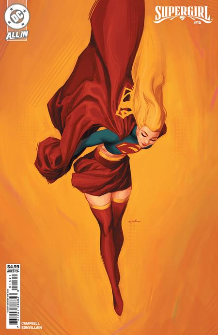 Supergirl #15 CVR B Kris Anka Card Stock Variant featuring Supergirl battling Black Flame with premium cover artwork by Kris Anka as the fight for Earth begins in this DC Comics issue.