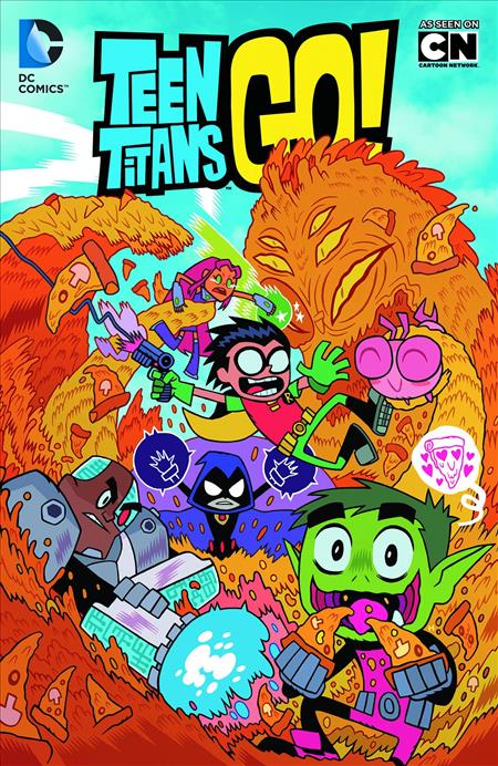 Teen Titans Go TP Vol 1 Party Party cover featuring Robin, Starfire, Beast Boy, Cyborg, and Raven in a colorful action-packed adventure inspired by the hit animated series.
