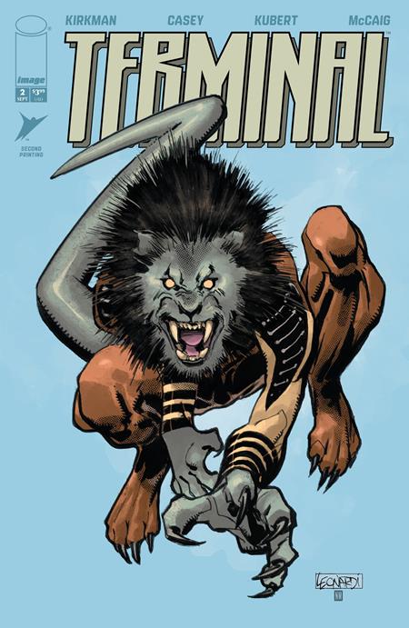 Terminal #2 Second Printing Cover A Activator by Rick Leonardi and Neeraj Menon featuring a powerful lion-like superhuman character leaping into action.