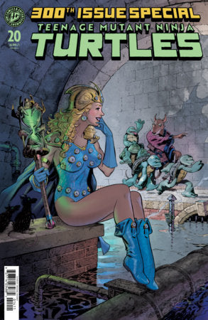 Teenage Mutant Ninja Turtles #20 300th Issue Variant E by Michael Dooney featuring a fantasy-inspired anniversary cover celebrating 300 issues of the iconic TMNT series from IDW Publishing.