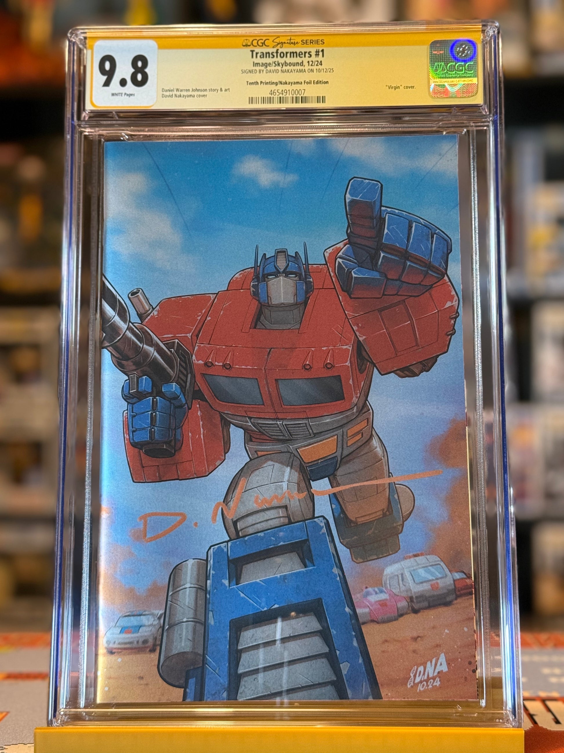 Transformers #1 Foil Variant CGC 9.8 SS Signed by Nakayama | 4MComics Exclusive Collectible