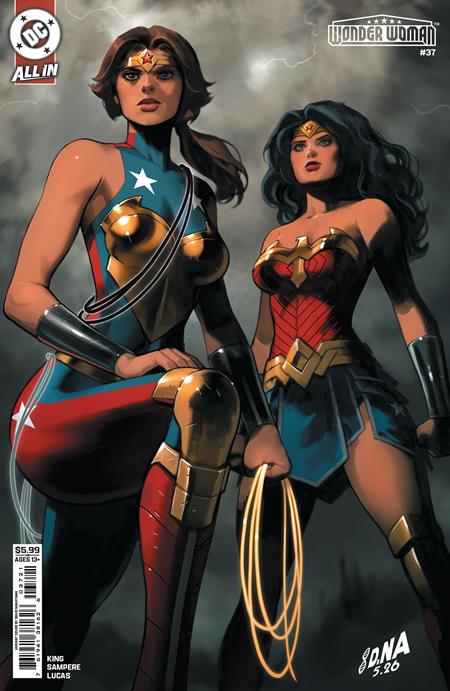 Wonder Woman #37 Cover B David Nakayama Card Stock Variant featuring collectible Wonder Woman artwork by David Nakayama for The Wonder War Act 2.