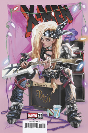 X-Men #35 Alexander Lozano '80s Magik Variant featuring retro-inspired cover artwork by Alexander Lozano celebrating Magik's classic 1980s look for Marvel Comics.