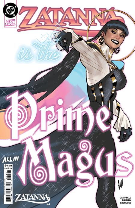 Zatanna (2026) #4 CVR B Adam Hughes Card Stock Variant featuring premium cover artwork by Adam Hughes showcasing Zatanna as the Prime Magus in DC Comics' All In era.